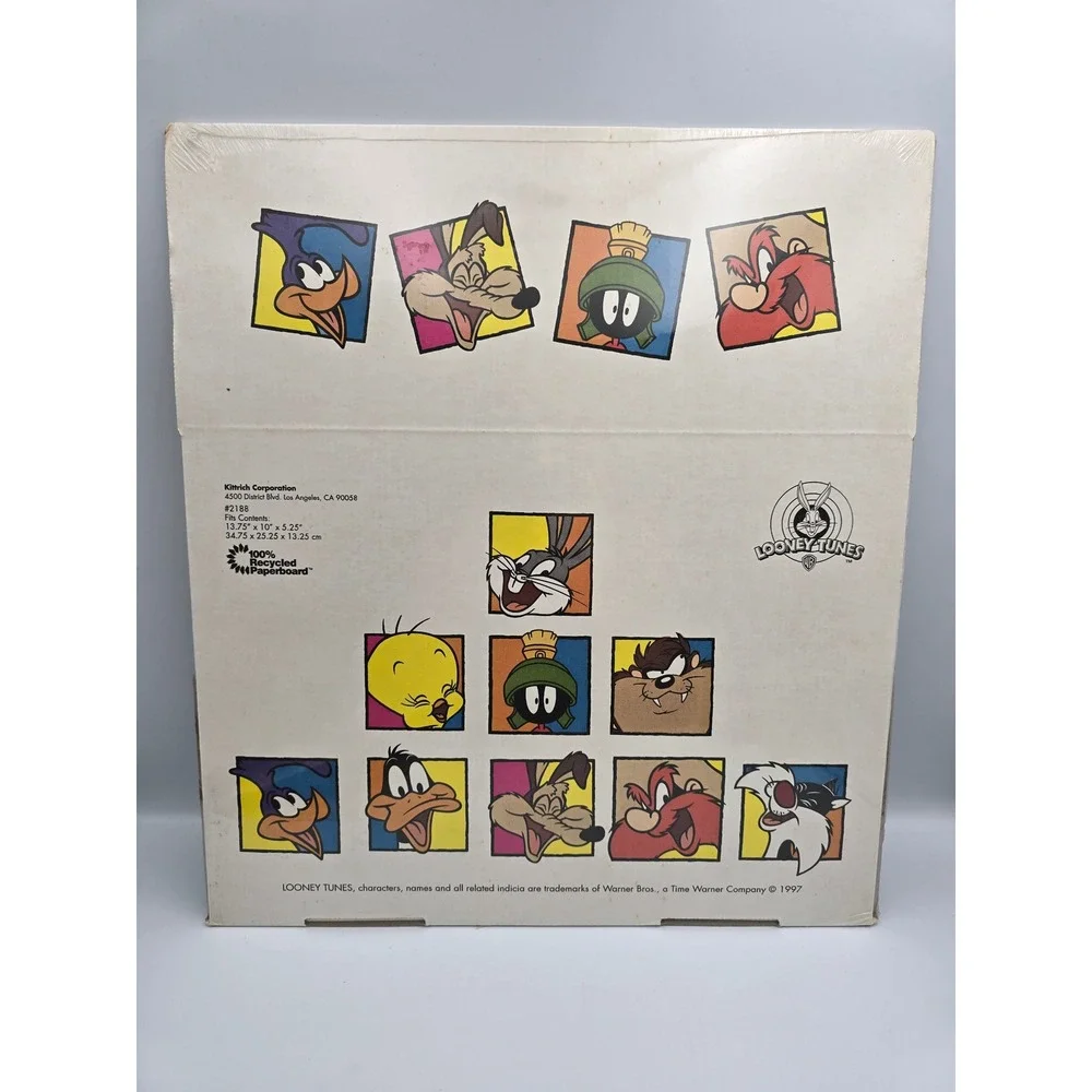Vintage 1997 Looney Tunes Mailing Box Large 14x10x5.5 Bugs Bunny Daffy Duck NEW‎
